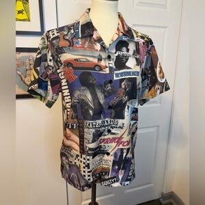 Frankie Collective F1 Knock Out Button Down Shirt with Amazing Pop Culture Ref.